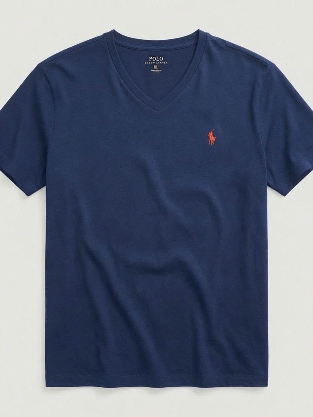 Polo Ralph Lauren Blue V-Neck T-Shirt XL Pony Logo